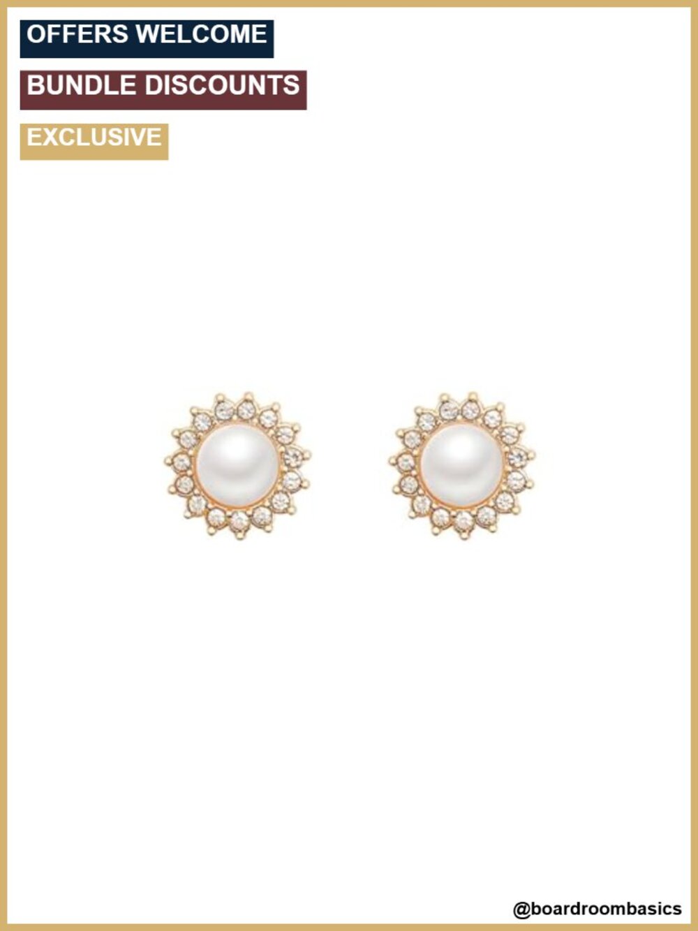 Sterling Silver Pearl Zirconia Stud Earrings Hypoallergenic Wedding Jewelry